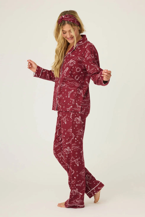 Pj Salvage Flannels Hold Your Horses Western Pj Set